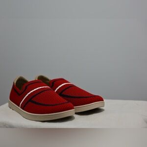 REVITALIGN Red and White women Slip-On Loafers